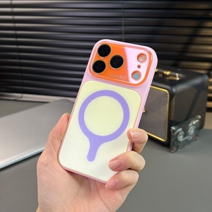 เคสโทรศัพท์มือถือแบบแม่เหล็ก Fashion AG Matte Back Panel สำหรับ iPhone 18 14 15 16 17 Pro Max พร้อมฟิล์มเลนส์ HD ป้องกันแรงกระแทก - Product Image 6