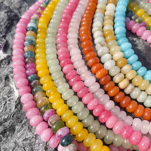 Bohem Çok Renkli Doğal Taş Boncuklu Kolye Su Geçirmez Paslanmaz Çelik OT Tokalı DIY Abaküs Boncuklu Kolye Kadınlar İçin - Product Image 2