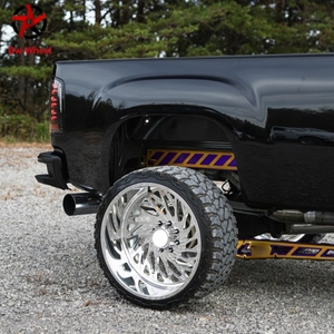 Rines Forjados Modificados DW con Acabado Cromado Pulido, Tipo Mullion Spoke, de 20, 22 y 24 Pulgadas, con Borde Inscription Caldera, Aptos para Camionetas Pickup - Product Image 2