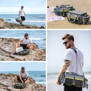 Grand sac <span class=keywords><strong>de</strong></span> rangement pour équipement <span class=keywords><strong>de</strong></span> <span class=keywords><strong>pêche</strong></span> en plein air personnalisé Fermeture à glissière en polyester imperméable pour l'organisation <span class=keywords><strong>de</strong></span> l'équipement - Product Image 6