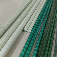 Varilla de GFRP con núcleo de fibra expuesto y rosca en espiral para unión, para uso en áreas de corriente dispersa en talleres de galvanoplastia y suministro de hormigón
