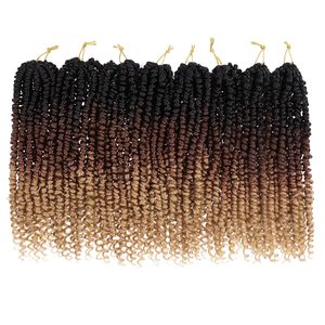 Extension per capelli sintetici all'uncinetto Pre-twisted Passion Twist 3 tonalità per trecce bohémien <span class=keywords><strong>marroni</strong></span>, morbide, effetto seta, a lunga durata, non-Remy - Product Image 6