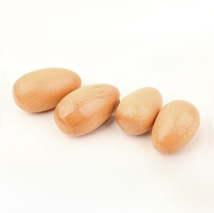 Wholesale Hot Sale Wooden Egg Shaker Natural Wood Color Orff <b>Percussion</b> Kids' Educational Musical <b>Instrument</b> for Rhythm Training - Product Image 3