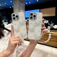 Coque de téléphone de luxe antichoc pour filles, motif papillon scintillant, compatible iPhone 17 16 15 14 13 12 11 Pro Max Plus Mini