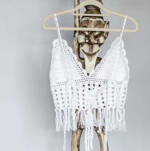 <b>White</b> Crochet Top Unique Handmade Collection - Product Image 1
