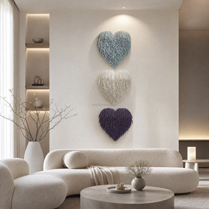 Nuevo Producto de Alta Calidad, Decoración de Pared con Borlas de Perlas Coloridas en Forma de Corazón para Decoración <span class=keywords><strong>del</strong></span> Hogar - Product Image 1