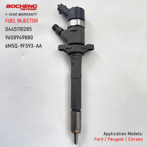 Injecteur de carburant Common Rail 0445110285 6M5Q9F593AA 9658949880 pour moteur diesel 1.6 <span class=keywords><strong>TDCI</strong></span> <span class=keywords><strong>Ford</strong></span> <span class=keywords><strong>Focus</strong></span> C-Max Peugeot Citroën - Product Image 1