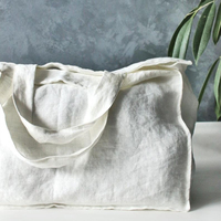 Sac en lin/coton pur, sac grande capacité, simple, pour le nettoyage du sable, vente en gros, Logo personnalisé, usine