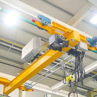 Palans électriques à usage industriel, capacité de 5 tonnes, grue à poutre simple montée au plafond pour usage en atelier
