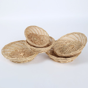Cesta de Mimbre Tejida a Mano de 25x8cm, Color Natural, Cesta para Almacenamiento y Exhibición de Frutas y Verduras - Product Image 3