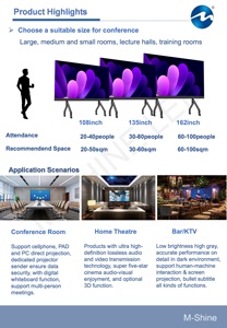 Écran interactif intelligent tout-en-un 4K COB, luminosité 600 nits, noir, 108 pouces, 16 bits, pour la maison, l'éducation, les magasins de détail / Série UT-C - Product Image 6