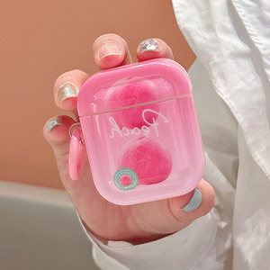 <span class=keywords><strong>Coque</strong></span> mignonne rose pêche pour Apple Airpods 1 2 <span class=keywords><strong>3</strong></span> Pro étui pour casque fruits d'été pour <span class=keywords><strong>Air</strong></span> Pods Pro 2 <span class=keywords><strong>coque</strong></span> pour écouteurs avec porte-clés - Product Image 3