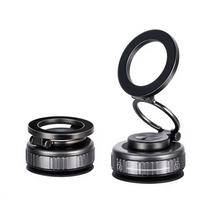 Support de téléphone magnétique pour voiture à ventouse verrouillable, pliable, avec anneau de maintien, rotatif à 360°, support horizontal et vertical, logo personnalisé OEM