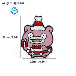 Broche de Noël mignonne de la série <span class=keywords><strong>Pokémon</strong></span>, badge en métal, épingle, design de personnage de dessin animé pour cadeau de vacances - Product Image 6
