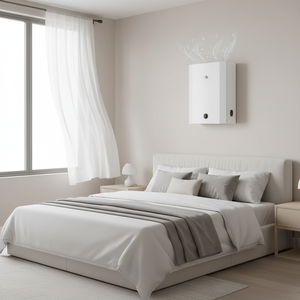 Heim- und Büro-Lüftungsventilator 200 CMH Flexibler Bakterienkiller Weißer Wandventilator 3-Geschwindigkeiten HEPA H13 Filter Automatikmodus - Product Image 1