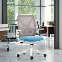 Chaise de bureau de direction de haute qualité, respirante, en tissu moderne, fabriquée en Guangdong, noire, avec dossier haut, support lombaire réglable