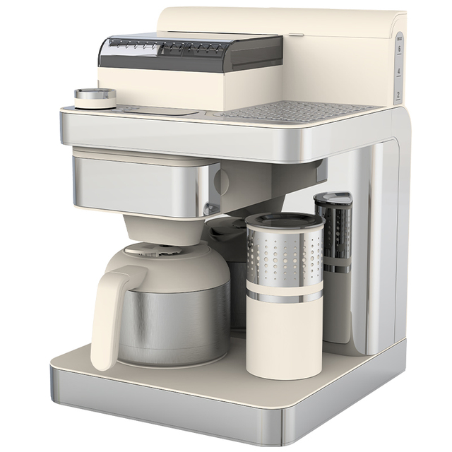 Home Semi-Automatic Professional Coffee Machine Electric Drip Coffee Maker With Milk Frother