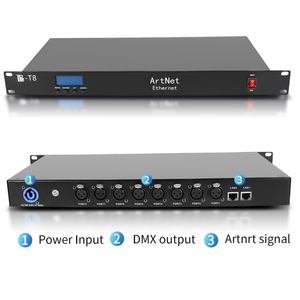 AICPOSE Amplificador de Señal DMX512 para Escenarios, Amplificador DMX de 8 Canales, Divisor DMX de 8 Vías - Product Image 2