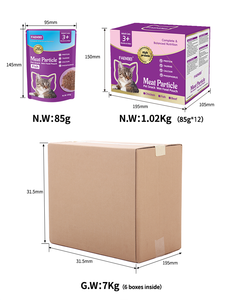 Alimento Umido Biologico per Gatti da 85g per l'Idratazione, Zuppa Nutriente e Salutare di Carne di Pollo al Gusto di Manzo, Snack per Animali Domestici in Varianti Cremose e Sicure - Product Image 6