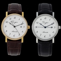 Stock disponible, livraison directe, 1 pièce peut être personnalisée avec un logo, montre mécanique automatique de luxe Miyota 9015 avec mouvement mécanique, diamants, en vente