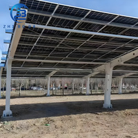 Structure de support à haut rendement Zn-Mg-AL Parking Système de conception innovante Abri de voiture solaire photovoltaïque