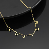 Collar de Cadena con Letras Personalizadas de Acero Inoxidable, Chapado en Oro de 18K, Collar con Letras en Inglés para Parejas, Collares de Moda