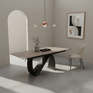 Tavolo da Pranzo di Lusso in Pietra Sinterizzata Nordica, Allungabile, per Ristorante, Grande Cucina e Sala da Pranzo - Product Image 1