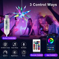 RGB Smart Light LED Explosions-Sternenlicht 3D Faltbar APP-Fernbedienung Musik-Synchronisation Moravia Feiertagsstraßendekoration Weihnachtsnachtlicht