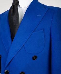 <span class=keywords><strong>Manteau</strong></span> long croisé bleu roi pour homme, idéal pour l'hiver, costume de marié, veste de smoking, costume homme <span class=keywords><strong>mariage</strong></span> - Product Image 3