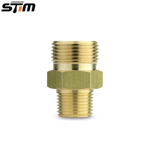 อะแดปเตอร์ทองเหลือง Stm ขนาด 3/8 Npt เป็นเกลียวตัวผู้ M22 14 มม. สำหรับเครื่องฉีดน้ำแรงดันสูง ล้างรถ - Product Image 1