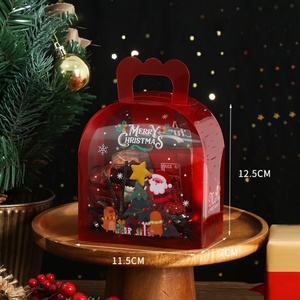 New Christmas Cookie <b>Candy</b> <b>Box</b> Creative Transparent Handle Luxury Gift <b>Box</b> - Product Image 2