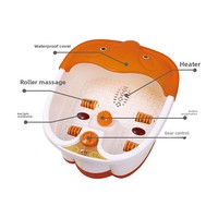 Appareil de massage des pieds portable à bulles d'eau, seau de trempage, machine de massage des pieds électrique Shiatsu à bulles, bain de pieds spa