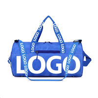 Bagage portable et étanche en polyester avec logo imprimé personnalisé sac de voyage pliable pour femmes, entraînement sportif, sac de sport brodé pour femmes