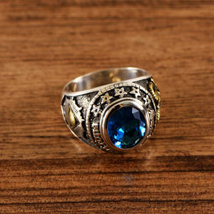 MYF फैक्टरी थोक रत्न mens masculino मूल anel डे prata तुर्की तुर्क सुल्तान <span class=keywords><strong>suleiman</strong></span> 925 स्टर्लिंग चांदी की अंगूठी - Product Image 3