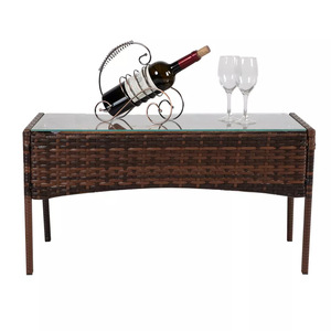 Đồ Nội Thất Ngoài Trời Sân Vườn <span class=keywords><strong>Patio</strong></span> Bốn Mảnh Giải Trí Nhựa Mây <span class=keywords><strong>Wicker</strong></span> Ghế Sofa Ghế <span class=keywords><strong>Set</strong></span> Với Bảng - Product Image 4