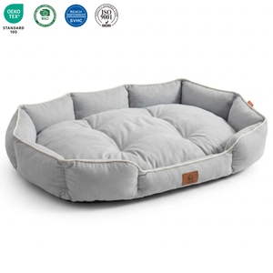 Cama para Perros y Gatos con Capucha, Cama Cálida de Felpa para Mascotas Pequeñas, Nido para Dormir en Interiores - Product Image 1