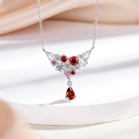 Collier pendentif en argent 925 de luxe avec émeraude taillée en CZ, bijoux fins haut de gamme
