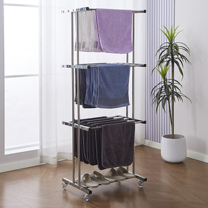 Étagère de rangement commerciale en acier inoxydable avec roulettes pour salon de coiffure et station de lavage de voiture - Conception verticale du sol au plafond - Product Image 3