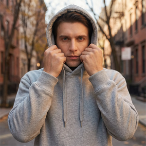 ผู้ผลิตเสื้อฮู้ดดี้ฤดูหนาวแบบ ODM ตามสั่ง ออกแบบด้วยผ้าฟลีซถักลายหัวใจ 100% ผ้าฝ้าย ระบายอากาศได้ดี เสื้อฮู้ดดี้แบบสวมหัวสำหรับทุกเพศ - Product Image 2