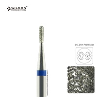 Professionnel 1.2mm forme de poire sécurité ongles forets carbure acier haut électrique lime meules manucure pédicure vernis utilisation