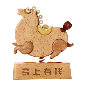 Diffuseur d'huiles essentielles en bois en forme de cheval, ornement de bureau, voiture, maison, symbole de richesse instantanée, cadeau symbolique, sans électricité requise - Product Image 2