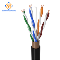 Cable Ethernet blindado Cat5e FTP 24AWG |   Cable de Red para Exteriores con Aislamiento de PE, Certificación CE/RoHS, Pedido Mínimo de 100 Metros