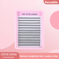 Cils colorés doux 30P, naturels et faciles à poser, cils multicolores pour fêtes, outil de maquillage pour les yeux, cils russes bouclés