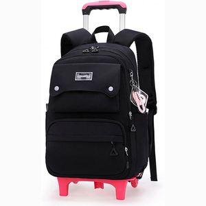 Mochila escolar con ruedas de calidad, muestra gratuita, para niñas, impermeable, material de lujo, estilo moderno, con ruedas tipo trolley. - Product Image 3