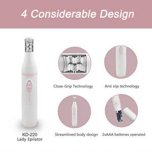 Épilateur pour femme-Épilateur sans fil Rasoir électrique à piles 9 pinces à épiler pour le visage, les jambes, les bras, les aisselles et le bikini - Product Image 3