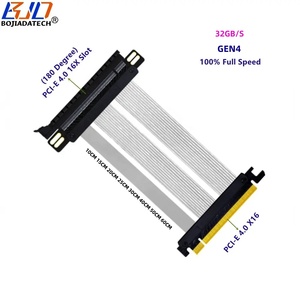 180 degrés PCI-E 4.0 16X à X16 carte graphique Extender Riser câble d'extension 20CM 60CM pour RTX4090ti <span class=keywords><strong>RTX4080ti</strong></span> RX7900XT RX6800XT - Product Image 1