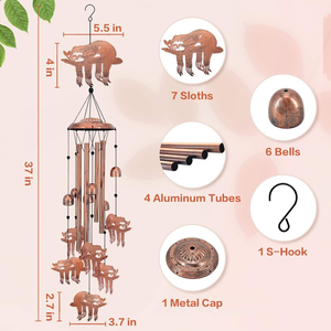 Laissez <span class=keywords><strong>le</strong></span> paresseux et charmant paresseux apporter une douce brise et une cloche croustillante à votre jardin - Product Image 2