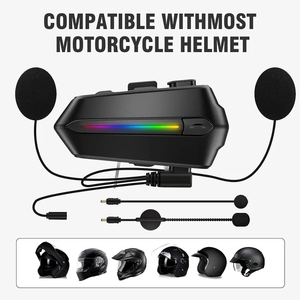 Casque de moto C5S avec accessoires, assistant vocal IA, étanche IP67, 40H de musique, connectivité Bluetooth pour 2 téléphones - Product Image 6