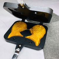 Poêle à Taiyaki 2, 3 ou 4 poissons, antiadhésive, pour gaufres, mini-œufs et crêpes, ensemble de cuisson
