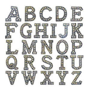 Bán hàng nóng 5.5cm chiều cao AB Màu Rhinestone sắt trên THƯ ĐÍNH các bản vá lỗi cho quần áo túi - Product Image 5